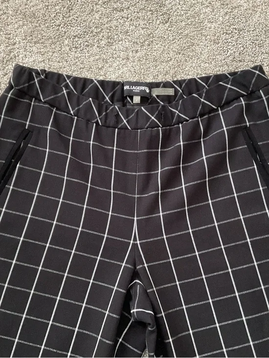 KARL LAGERFELD Paris Windowpane Crop Trouser 4 - Picture 2 of 4